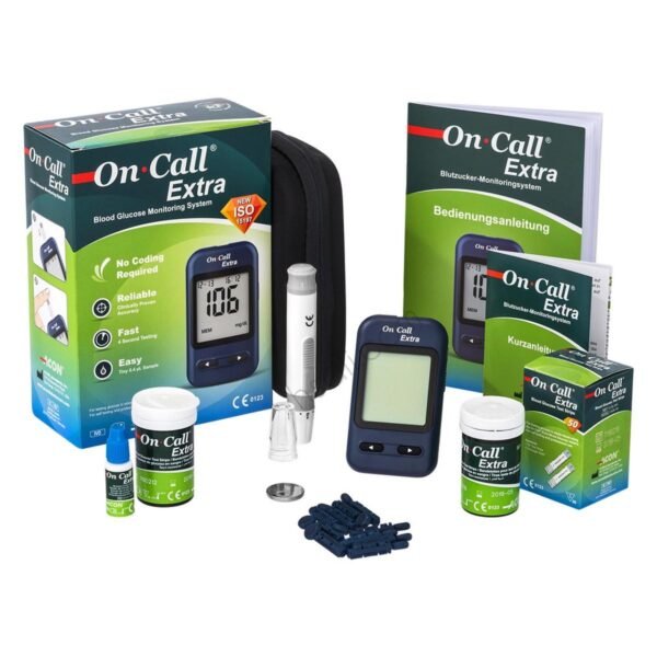 On Call Extra Glucometer with 10 Strips - Image 2