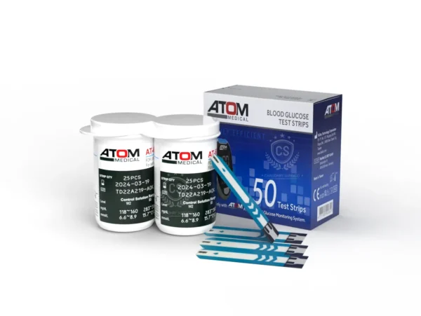 Atom AT-600 Glucometer + 50 Sugar Test Strips Pack - Image 3